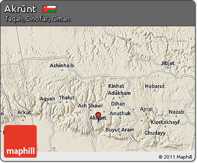 Shaded Relief 3D Map of Akrūnt