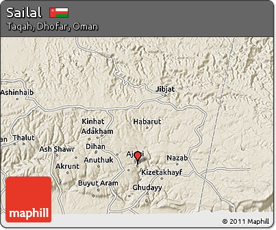 Shaded Relief 3D Map of Sailal