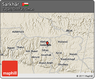 Shaded Relief 3D Map of Sarkhār