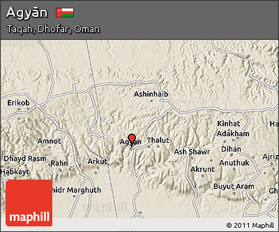 Shaded Relief 3D Map of Agyān