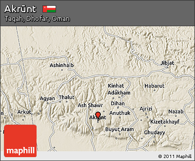 Shaded Relief 3D Map of Akrūnt