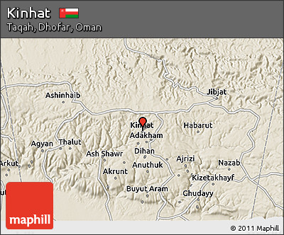 Shaded Relief 3D Map of Kinhat