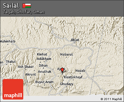 Shaded Relief 3D Map of Sailal