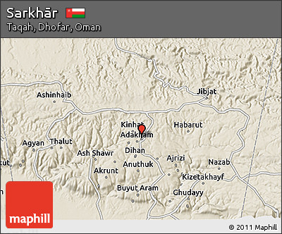 Shaded Relief 3D Map of Sarkhār