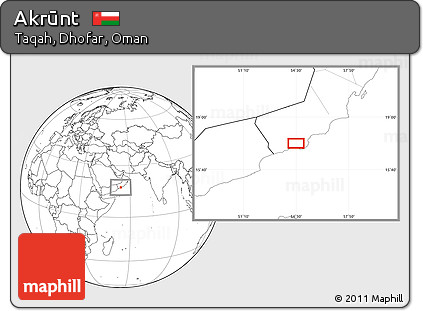 Blank Location Map of Akrūnt