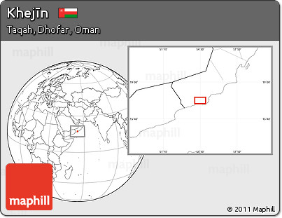 Blank Location Map of Khejīn