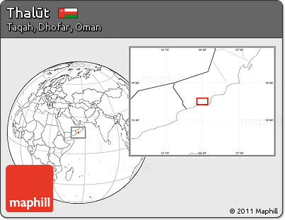 Blank Location Map of Thalūt