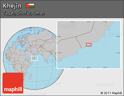 Gray Location Map of Khejīn