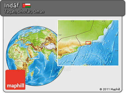 Physical Location Map of Indāf