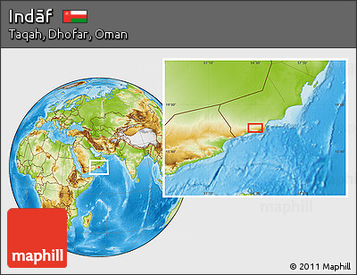 Physical Location Map of Indāf