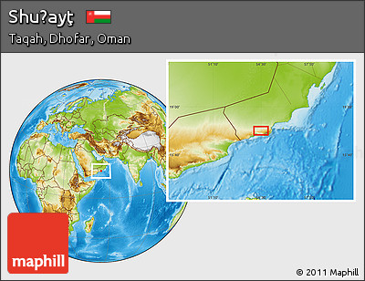 Physical Location Map of Shuḩayţ