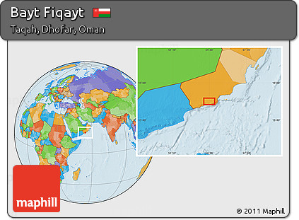 Political Location Map of Bayt Fiqayt