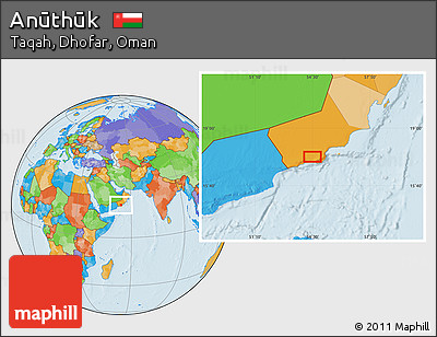 Political Location Map of Anūthūk