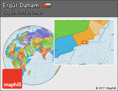 Political Location Map of Erqūt Daham