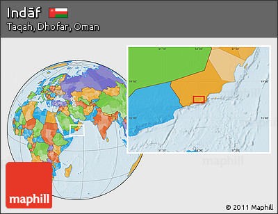 Political Location Map of Indāf
