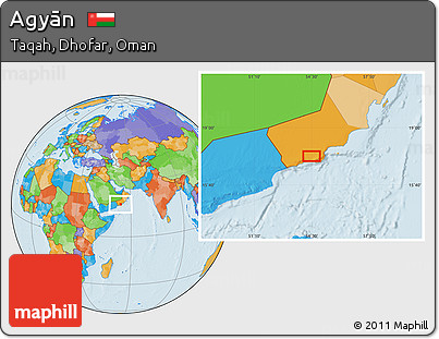 Political Location Map of Agyān
