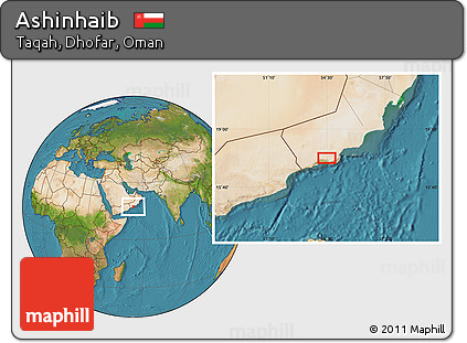 Satellite Location Map of Ashinhaib