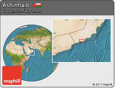 Satellite Location Map of Ashinhaib