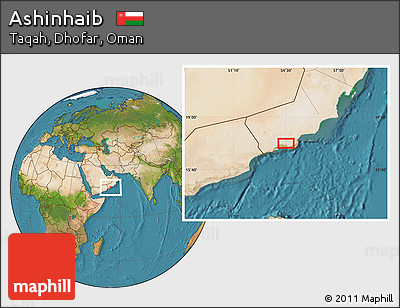 Satellite Location Map of Ashinhaib