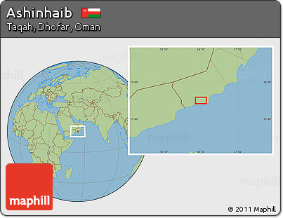Savanna Style Location Map of Ashinhaib