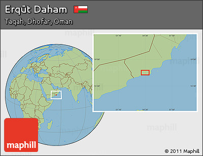 Savanna Style Location Map of Erqūt Daham