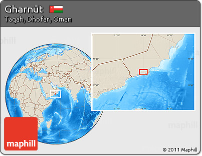 Shaded Relief Location Map of Gharnūt