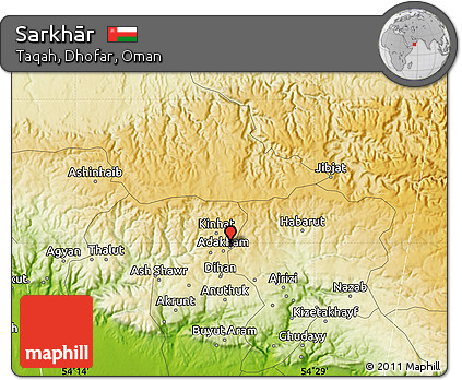 Physical Map of Sarkhār