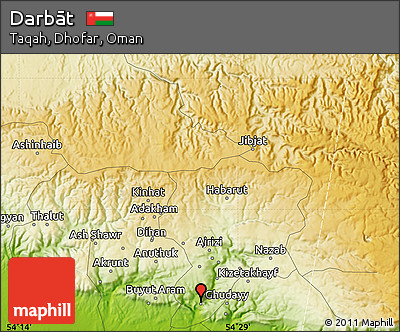 Physical Map of Darbāt
