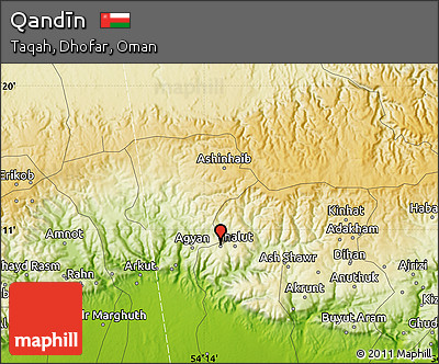 Physical Map of Qandīn