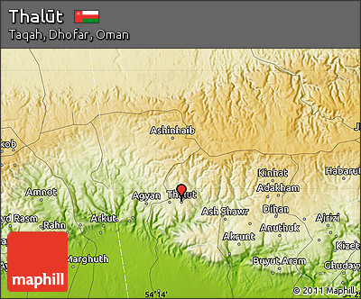 Physical Map of Thalūt