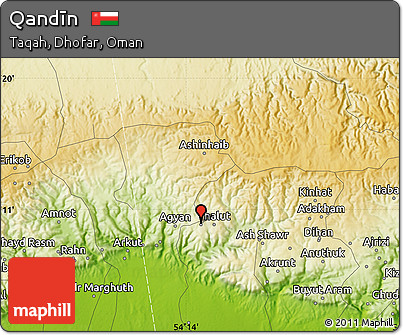 Physical Map of Qandīn