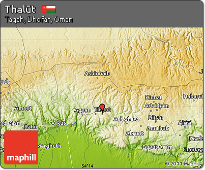 Physical Map of Thalūt
