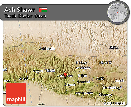 Satellite Map of Ash Shawr