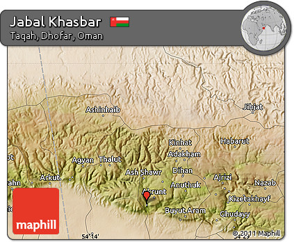 Satellite Map of Jabal Khasbar