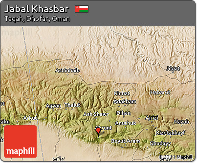 Satellite Map of Jabal Khasbar