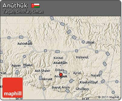Shaded Relief Map of Anūthūk