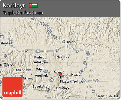Shaded Relief Map of Kartlayt