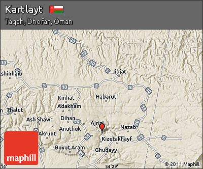 Shaded Relief Map of Kartlayt