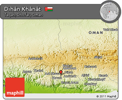 Physical Panoramic Map of Dihān Khānāt