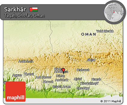 Physical Panoramic Map of Sarkhār
