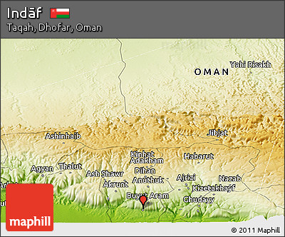 Physical Panoramic Map of Indāf