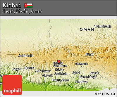 Physical Panoramic Map of Kinhat