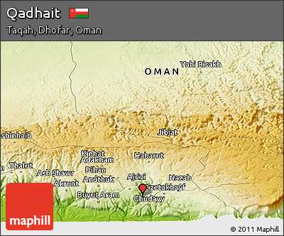 Physical Panoramic Map of Qadhait
