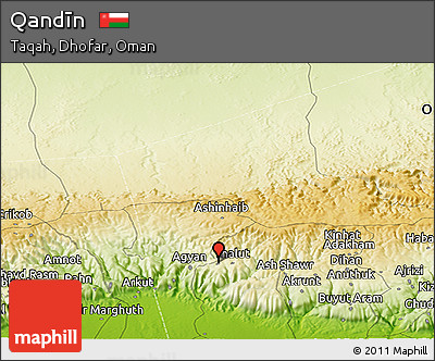 Physical Panoramic Map of Qandīn