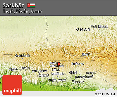 Physical Panoramic Map of Sarkhār