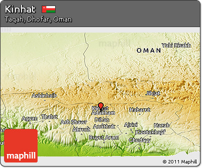 Physical Panoramic Map of Kinhat