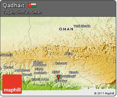 Physical Panoramic Map of Qadhait