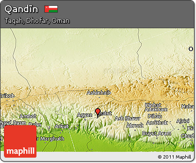 Physical Panoramic Map of Qandīn
