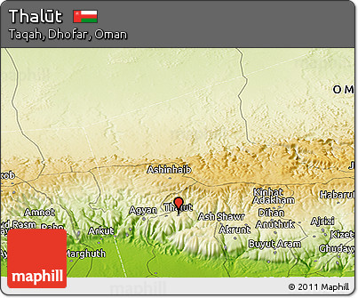 Physical Panoramic Map of Thalūt