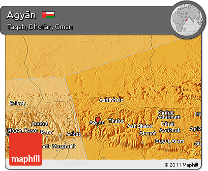 Political Panoramic Map of Agyān
